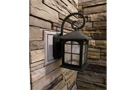 installing lighting on stone veneer
